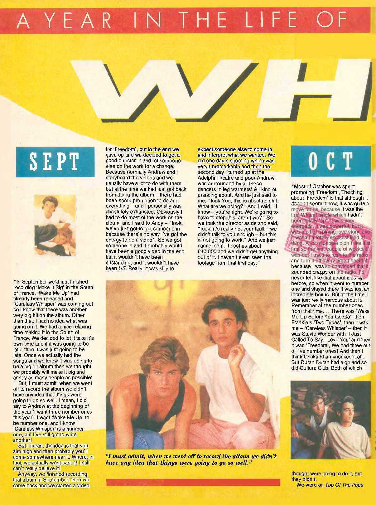A Year in the Life of Wham! as Told by George Michael (Smash Hits Yearbook, 1986)