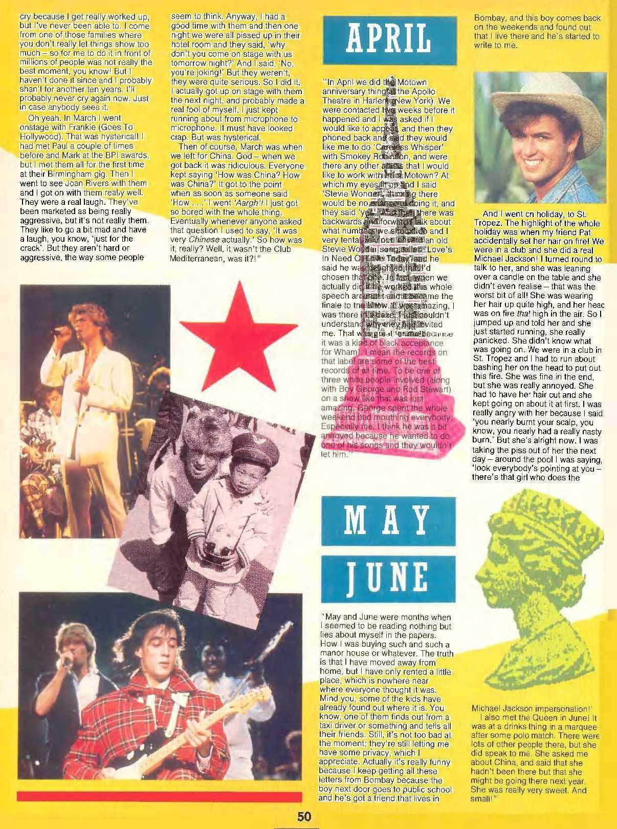 A Year in the Life of Wham! as Told by George Michael (Smash Hits Yearbook, 1986)
