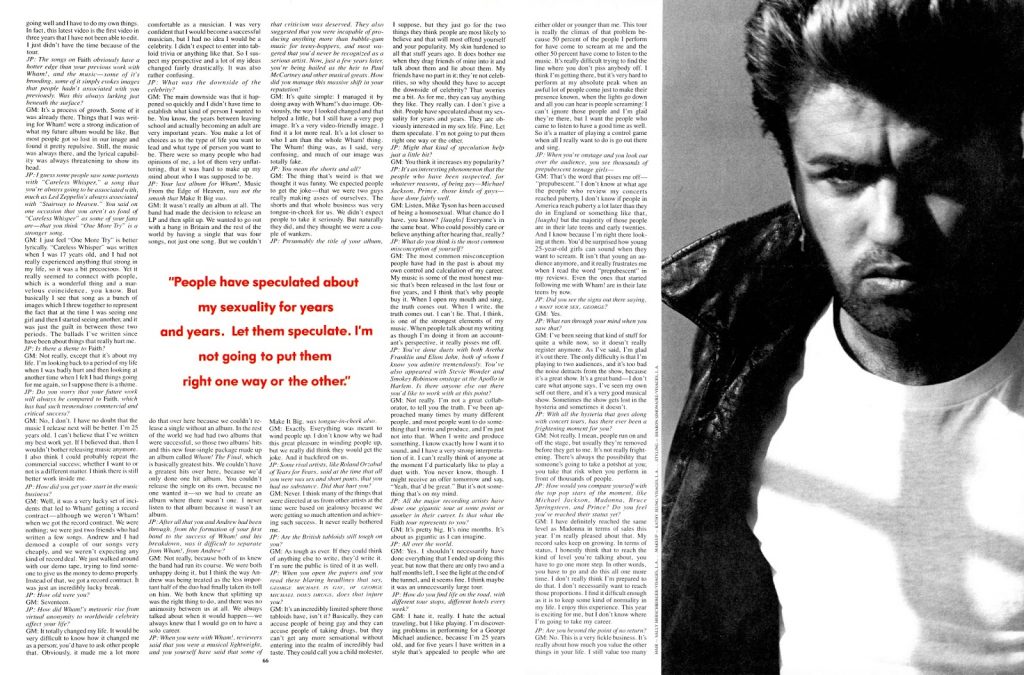 'Souled Out: George Michael' Published in Interview Magazine (1988)