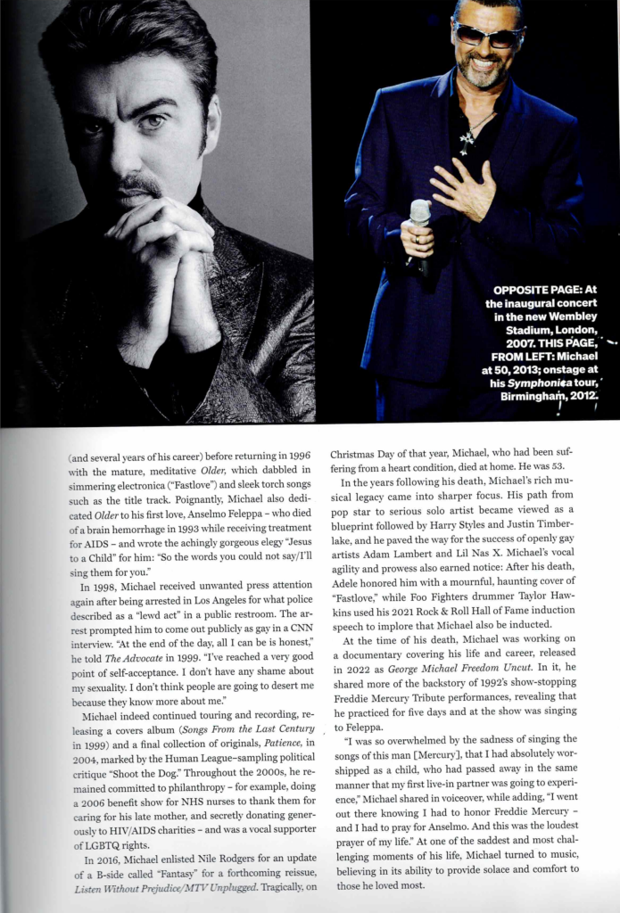 2023 Rock and Roll Hall of Fame Induction essay on George Michael